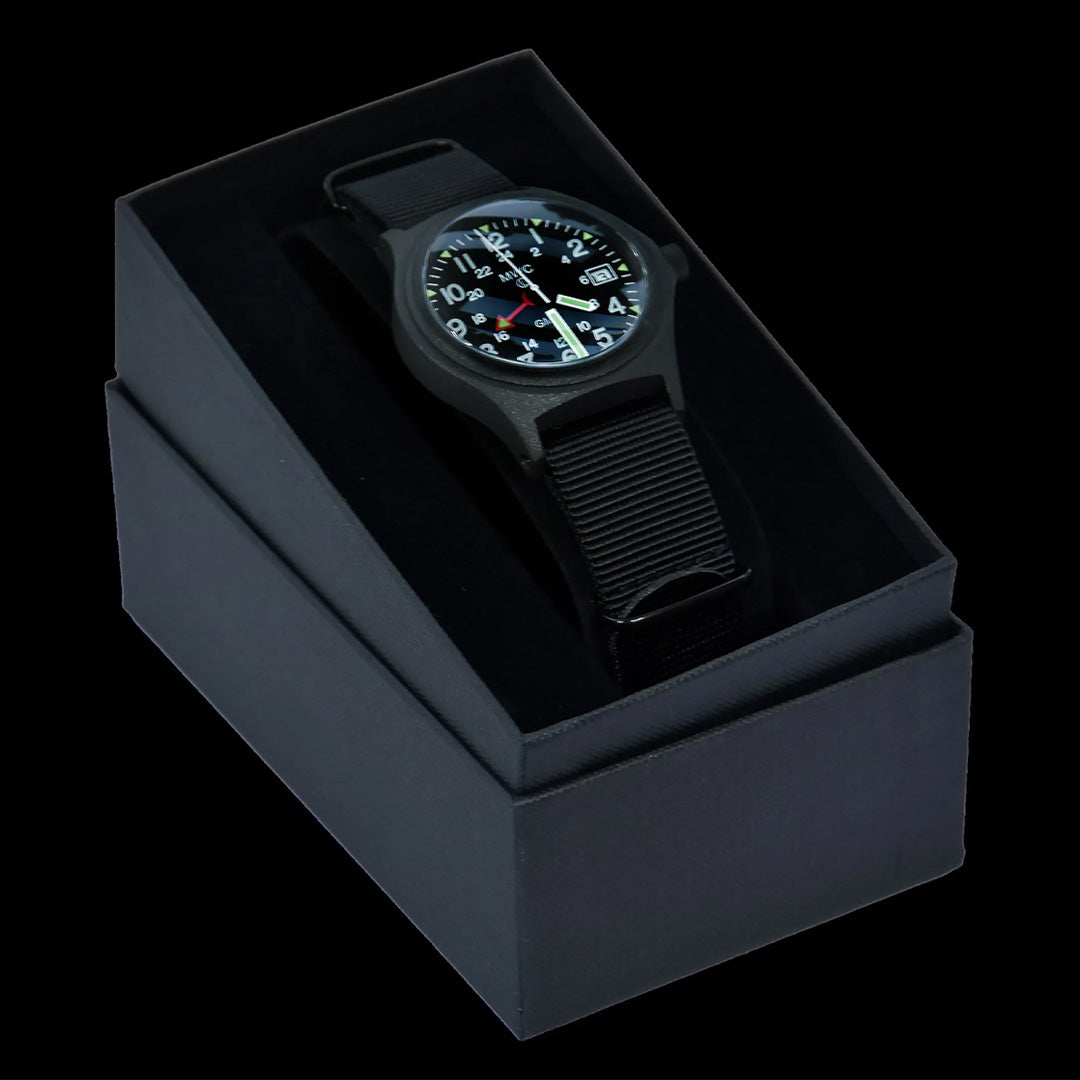  Militair Horloge met Militaire Anti-reflectieve PVD Coating in Matzwart