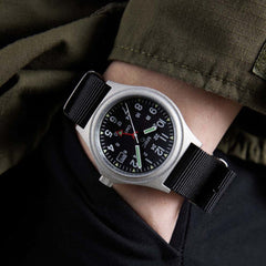 Militair Horloge met Militaire Anti-reflectieve PVD Coating in Gunmetal