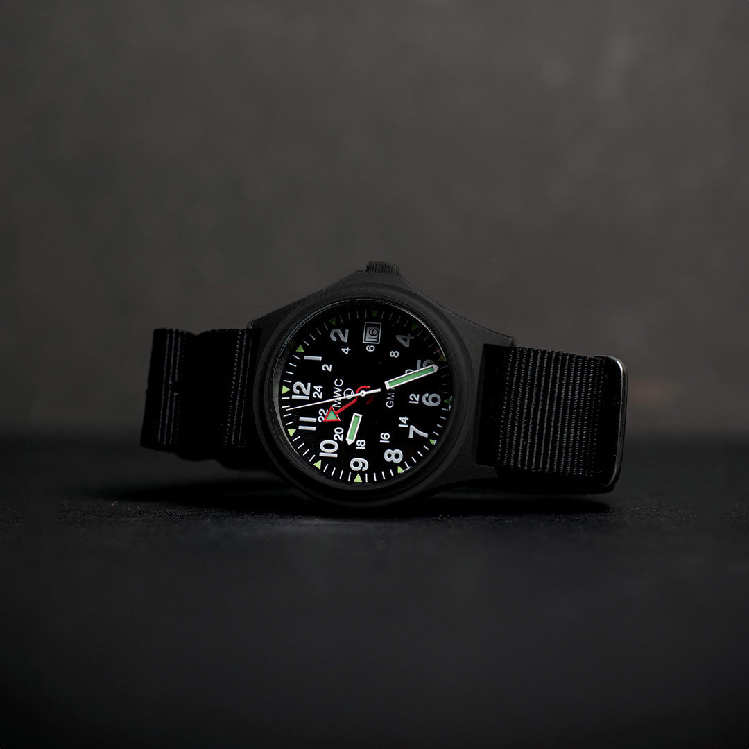  Militair Horloge met Militaire Anti-reflectieve PVD Coating in Matzwart