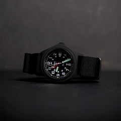  Militair Horloge met Militaire Anti-reflectieve PVD Coating in Matzwart