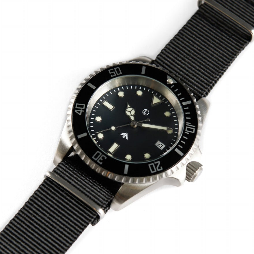 Military Watch Company Roestvrij Stalen Militair Duikers Horloge met Vloeiende Seconde Wijzer