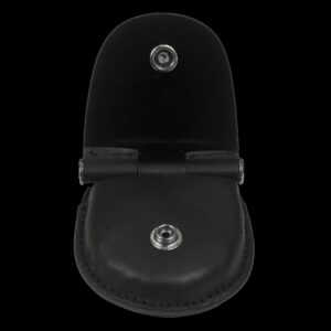 Superior Quality Black Calf Leather Pocket Horloge Case