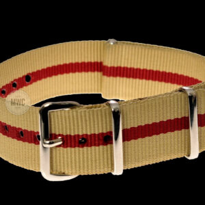 18mm Sand and Red NATO Militair Horloge Strap