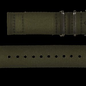 2 Piece 18mm Olive NATO Militair Horloge Strap in Ballistic Nylon – Groen