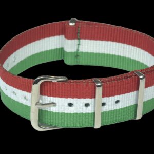 Italy 22mm “Red, White and Green” NATO Militair Horloge Strap