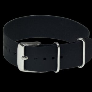20mm Black Silicone/Rubber NATO Militair Horloge Strap