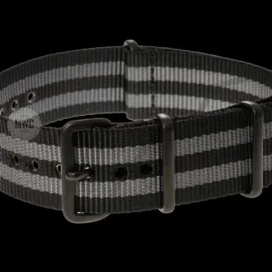 18mm PVD “Bond” NATO Militair Horloge Strap – Zwart