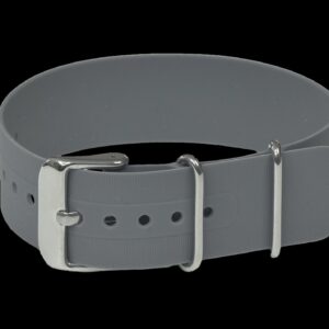 18mm Grey Silicone/Rubber NATO Militair Horloge Strap