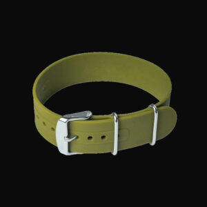 18mm Olive Green Silicone/Rubber NATO Militair Horloge Strap