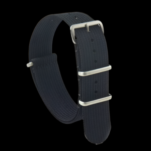 22mm Ribbed Black NATO Militair Horloge Strap
