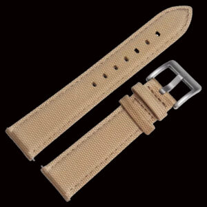 18mm Khaki Sailcloth CORDURA® Horlogestrap – Authentiek Mili