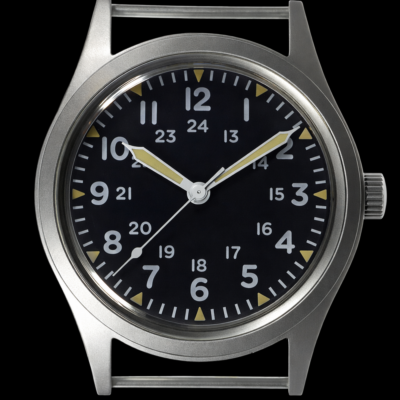 GG-W-113 U.S 1960s Pattern Handwound Militair Horloge with plexiglas – NATO strap
