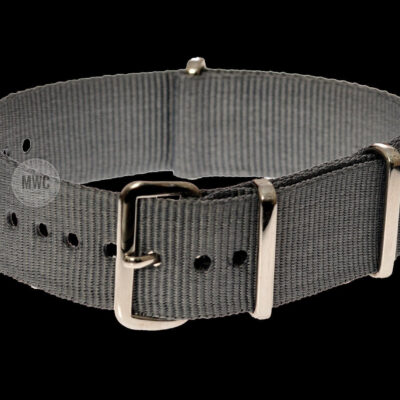 24mm Grey NATO Militair Horloge Strap with roestvrij staal Buckles
