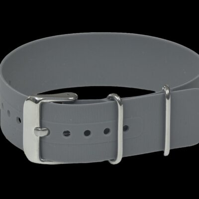 22mm Grey Silicone/Rubber NATO Militair Horloge Strap